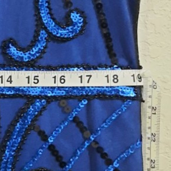 WOMAN'S DRESS VISION FOR INNOVATION BLUE SQUIN DRESS - Picture 9 of 16